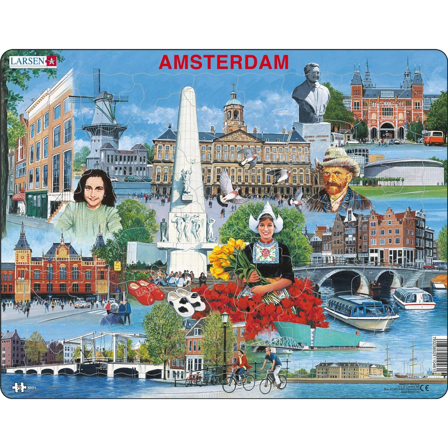 Larsen Legpuzzel Maxi Amsterdamse Trekpleisters 70 Stukjes