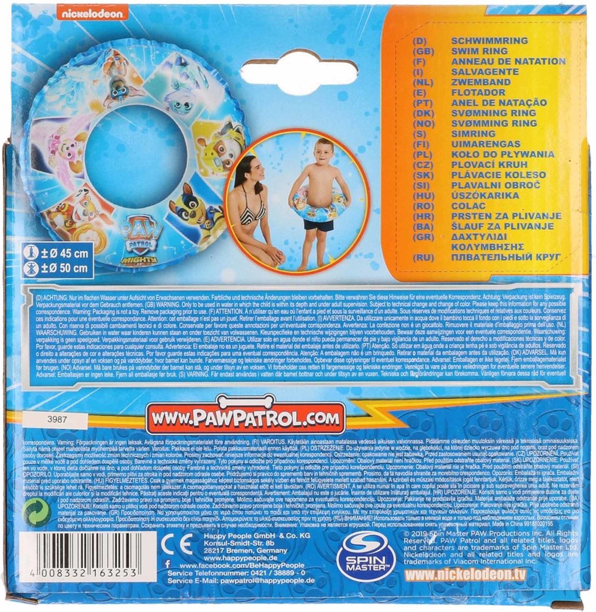 Happy People Zwemband Paw Patrol 45 Cm - Blauw
