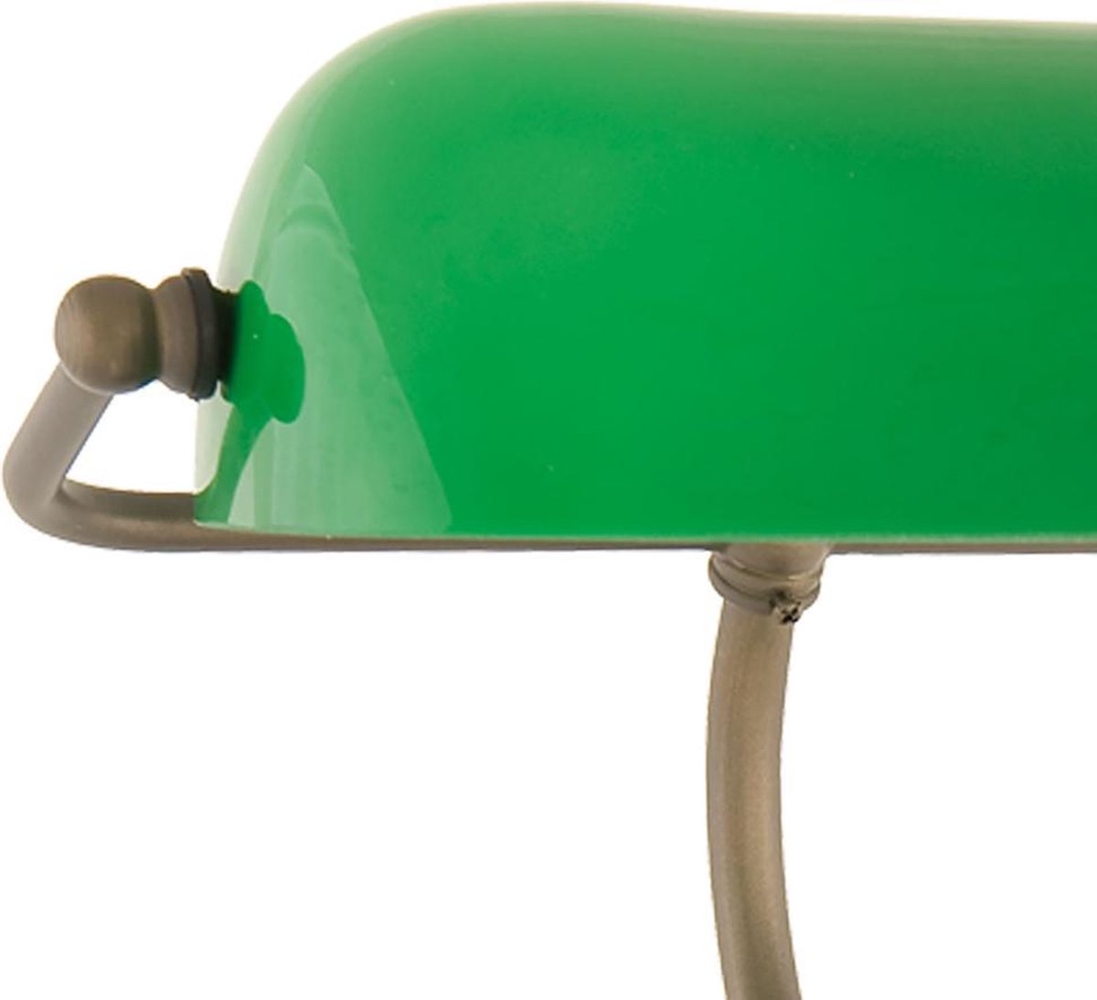 Clayre & Eef Bankierslamp , Glas 40 X ø 27 Cm -, - Glas, Metaal - Groen