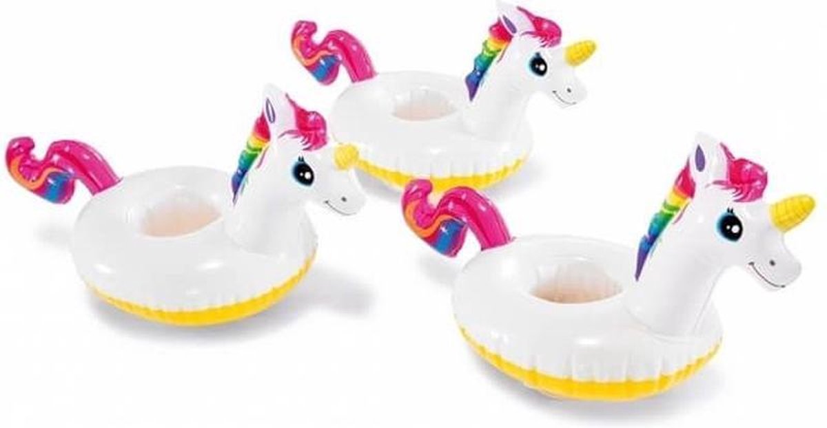Intex - Opblaas Bekerhouder - Eenhoorn (57506) - Wit