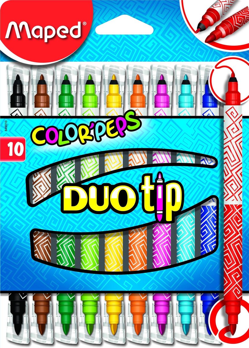 Maped Viltstift Color'peps Duo Tip, Doos Met 10 Stuks