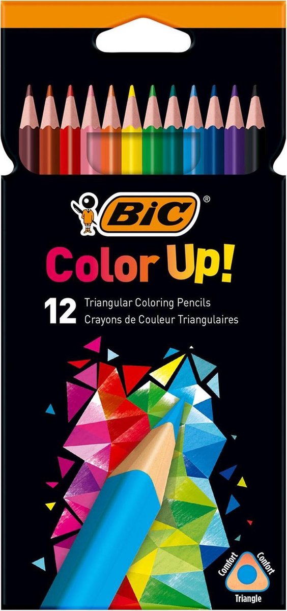 Bic Kleurpotloden Color Up, Ophangdoos Met 12 Stuks In Geassorteerde Kleuren