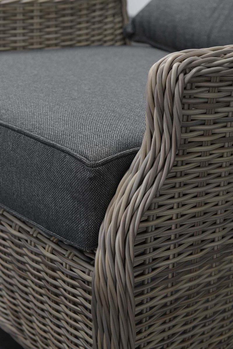 Garden Impressions - Veracruz Relaxstoel + Voetenbank - Vintage Willow - Grijs