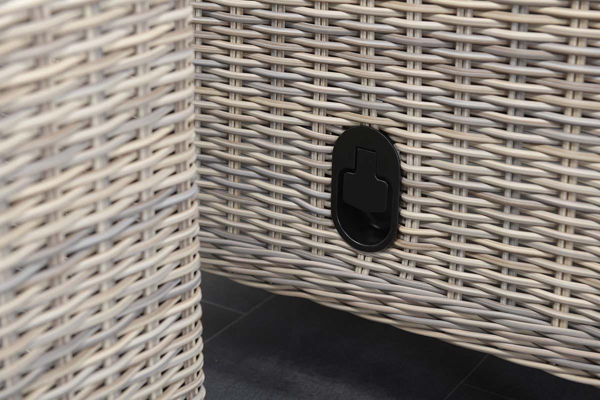 Garden Impressions - Veracruz Relaxstoel + Voetenbank - Vintage Willow - Grijs