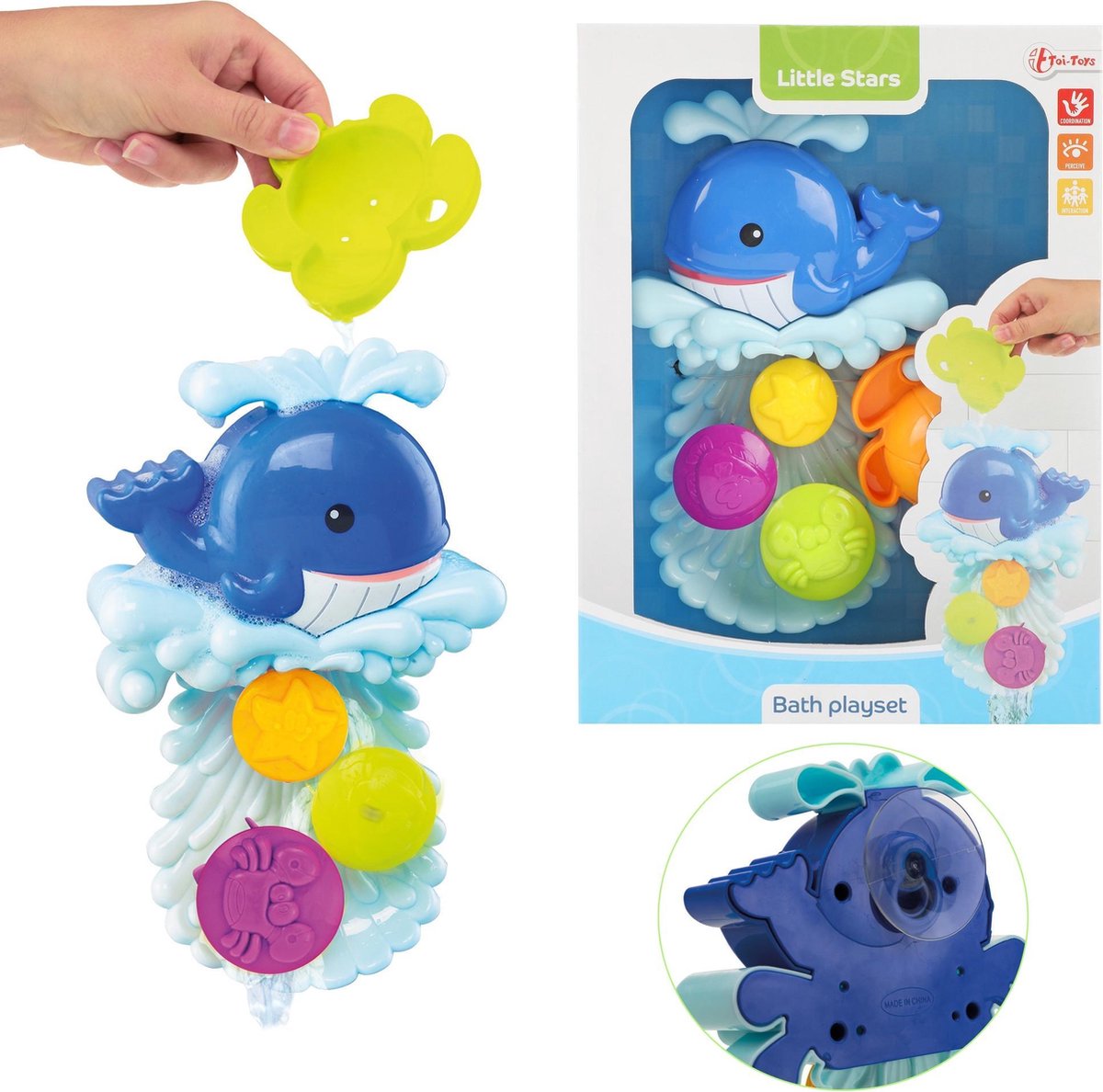 Toi-Toys Badspeelset Met Zuignap - Blauw