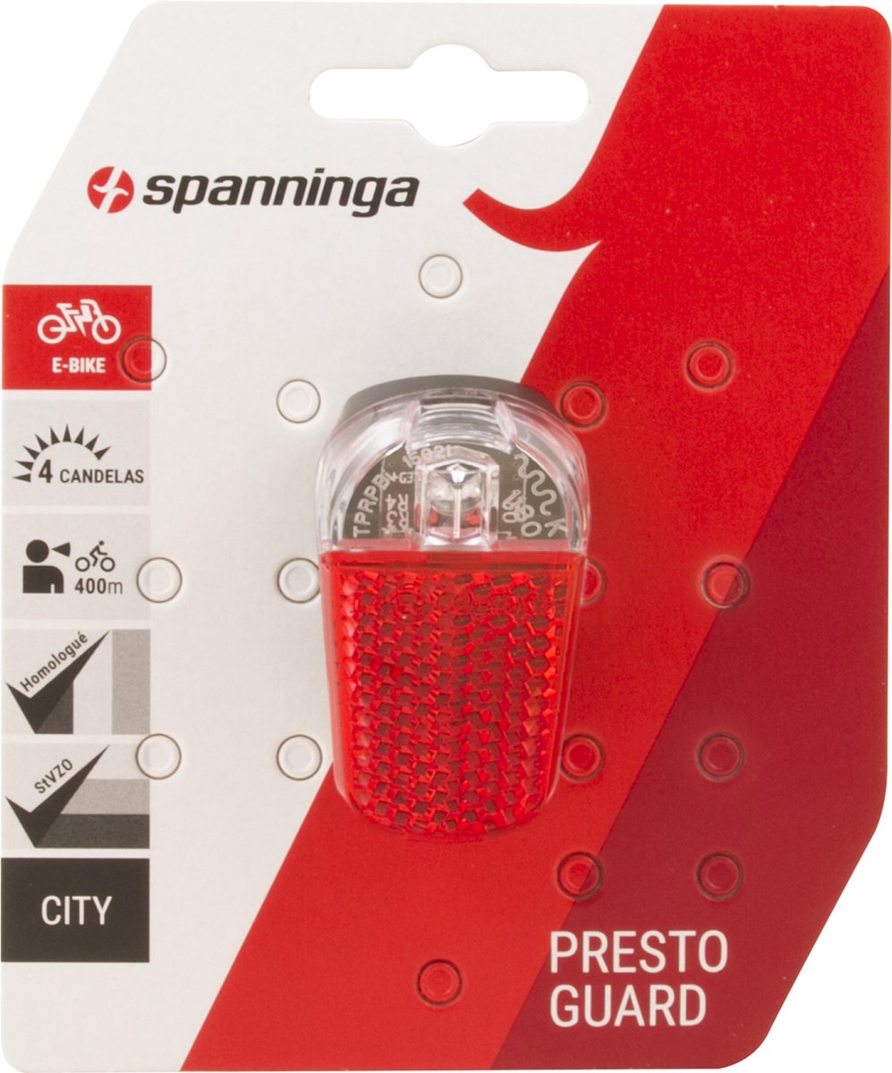 Spanninga Achterlicht Presto-guard Xe E-bike 6-36v - Zwart