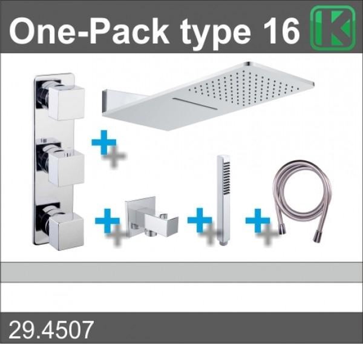 Xellanz One Pack inbouwthermostaatset type 16 24x55 29.4507