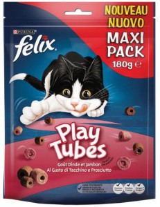 Felix Play Tubes Kalkoen&Ham - Kattensnack - 180 g