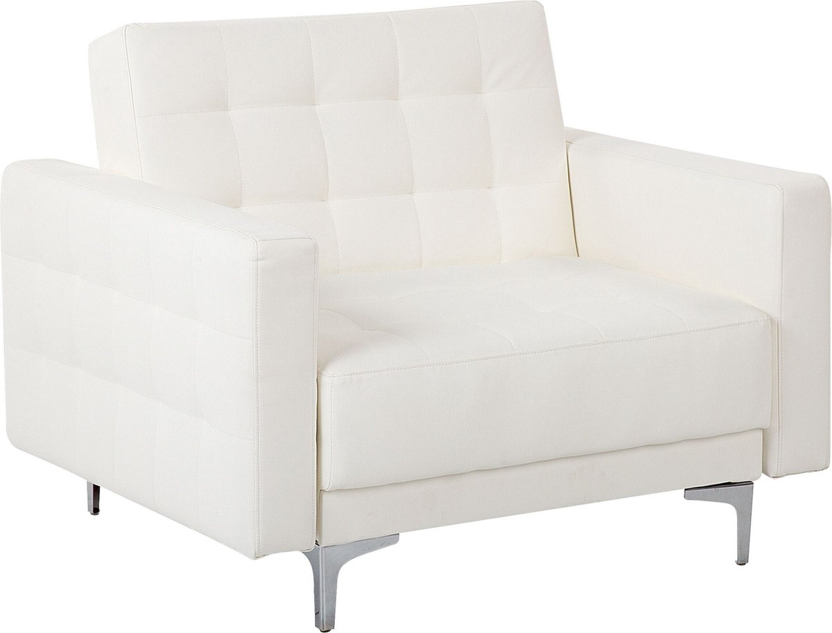 Beliani Aberdeen Fauteuil Kunstleer 88 X 106 Cm - Blanco