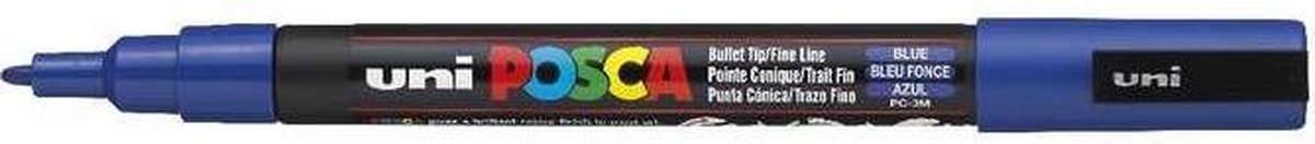 Posca Uni-ball Paint Marker Op Waterbasis Pc-3m Donker - Blauw
