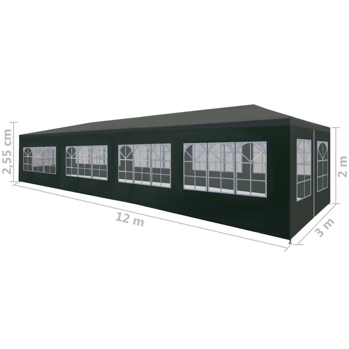 Vidaxl Partytent 3x12 M - Groen