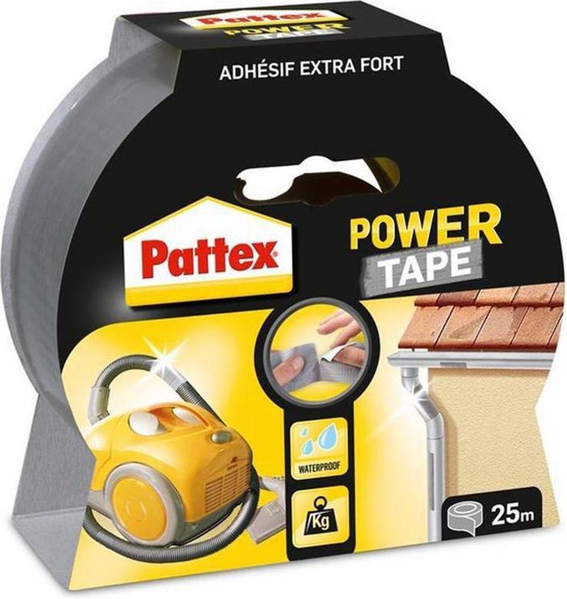 Pattex Plakband Power Tape Lengte: 10 M, - Grijs
