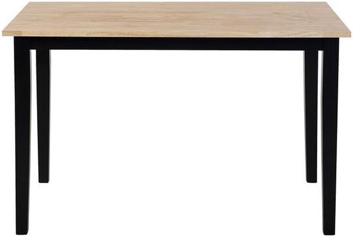 Beliani Houston Eettafel Rubberhout 75 X 120 Cm - Zwart