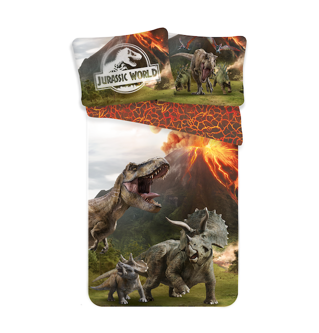 Jurassic World Dekbedovertrek Eruption - Eenpersoons - 140 x 200 cm - Katoen