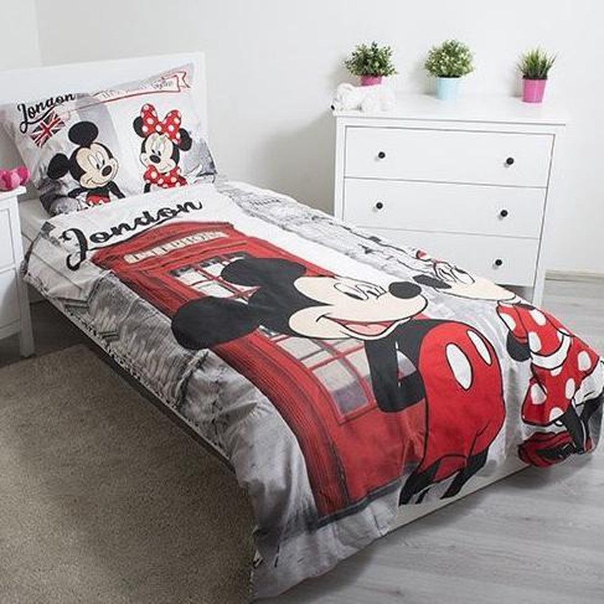 Disney Dekbedovertrek Londen - Eenpersoons - 140 x 200 cm - Multi