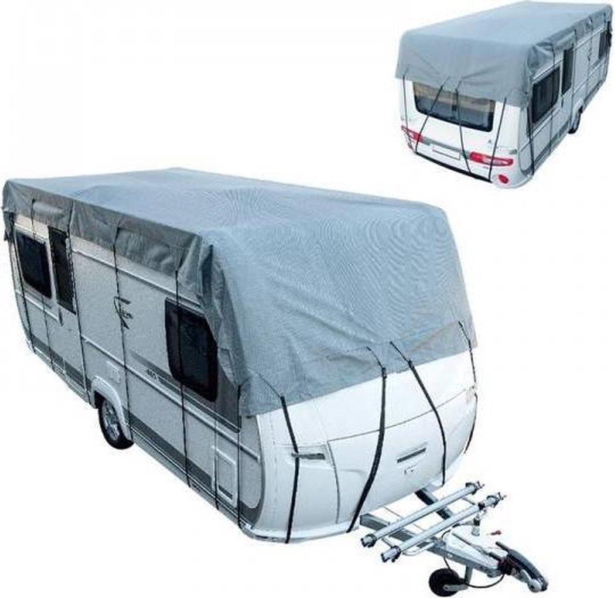 ProPlus caravan- en camperdakhoes 650 x 300 cm grijs