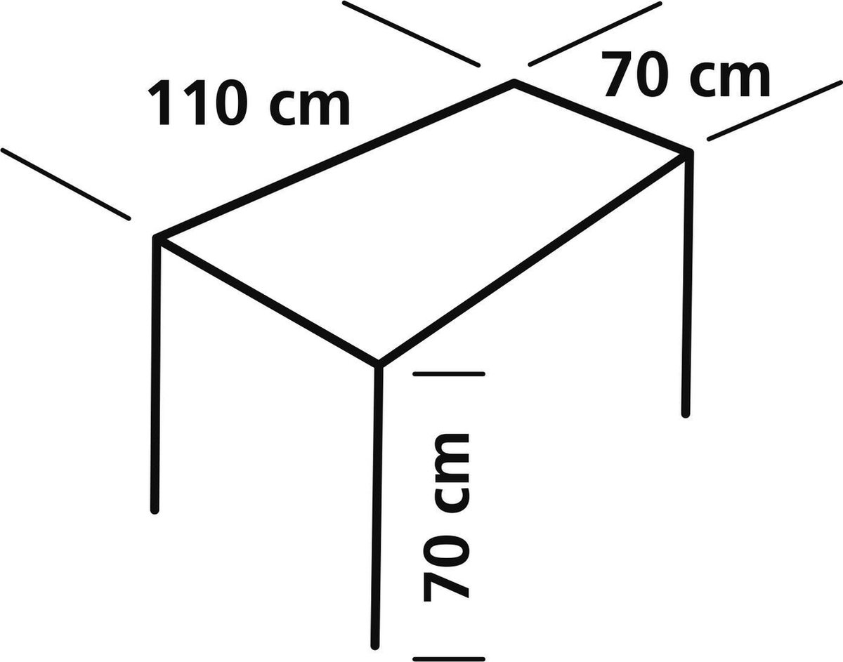 Eurotrail campingtafel Chamberry 70 x 110 x 70 cm bamboe - Bruin