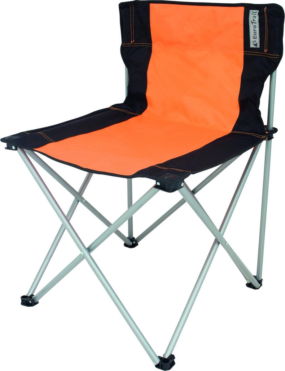 Eurotrail campingstoel Tillac 74 x 53 x 43 cm staal oranje/zwart