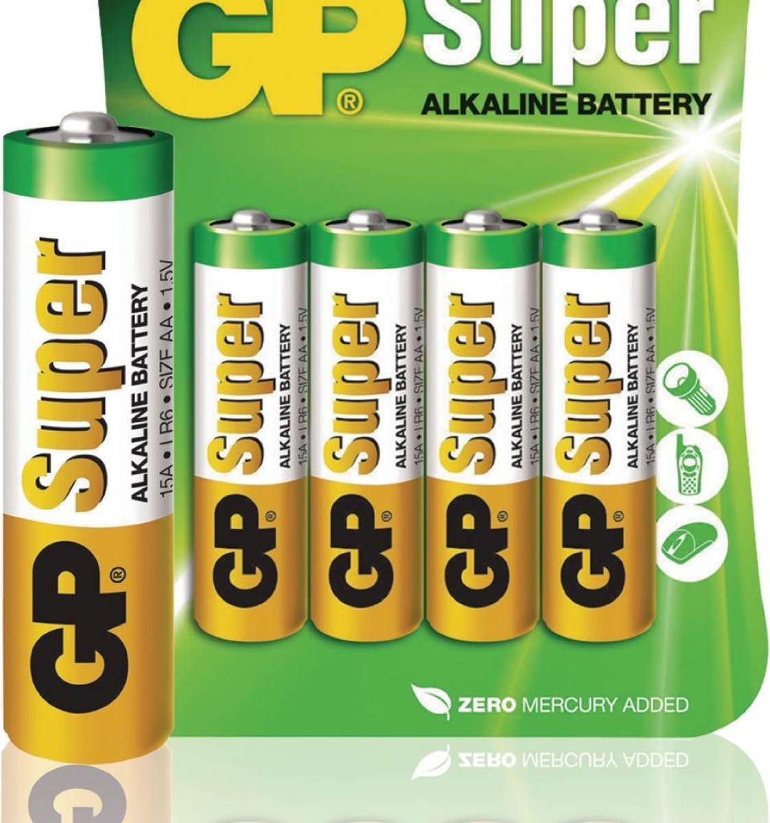 GP batterijen Super AA alkaline per 4 stuks
