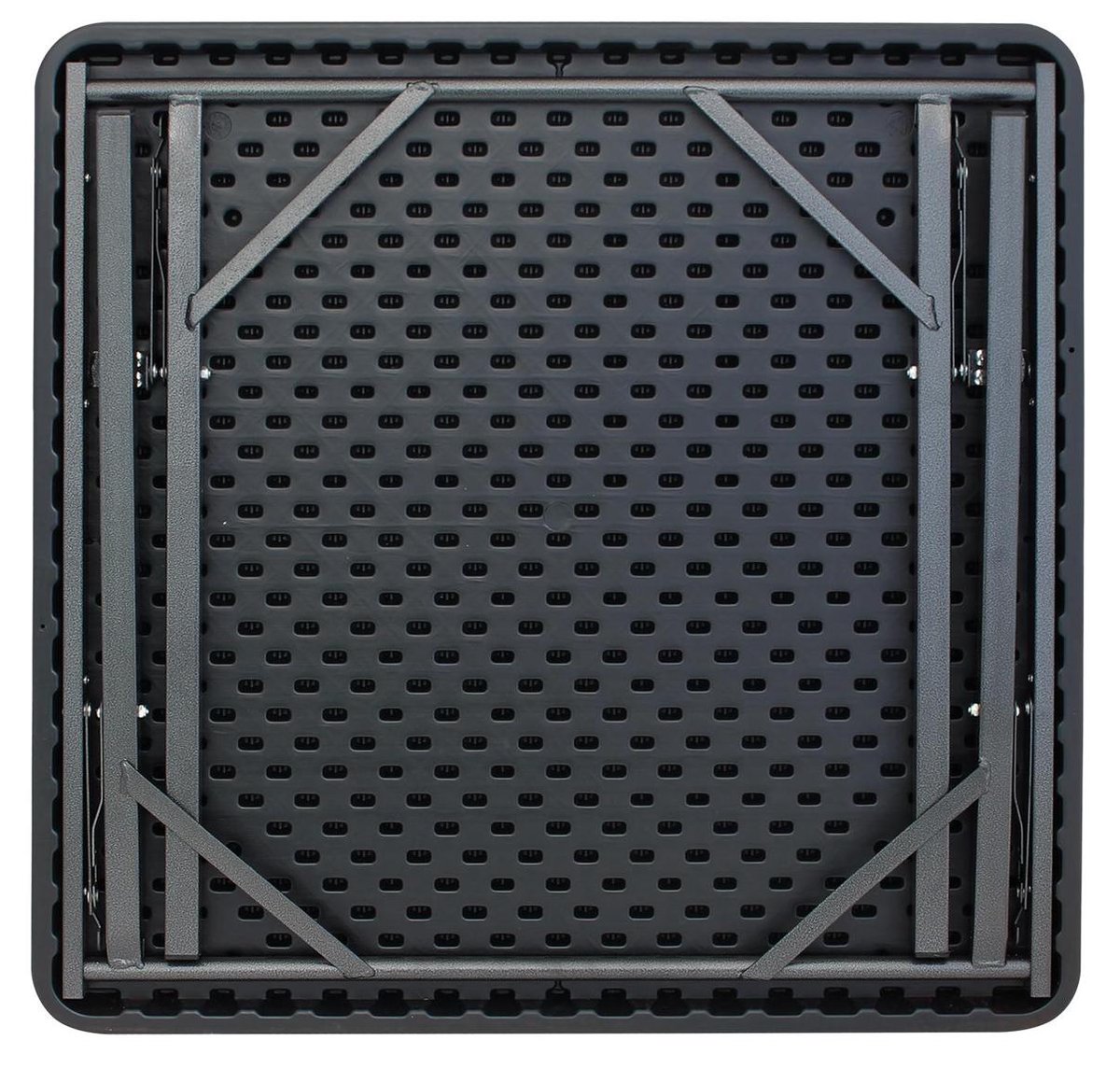 Eurotrail tafel Orly vierkant 77 x 77 x 69 cm staal - Zwart