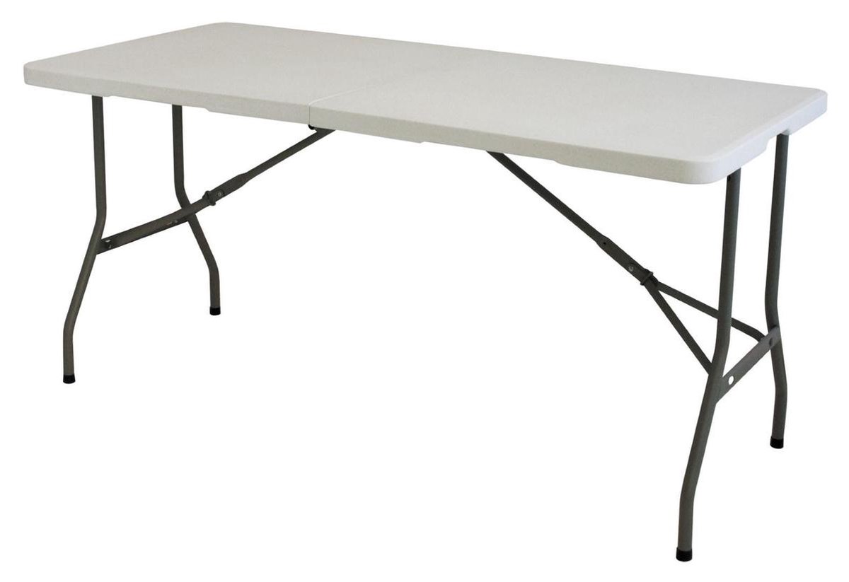 Eurotrail campingtafel Pavillon S 152 x 71 cm staal wit