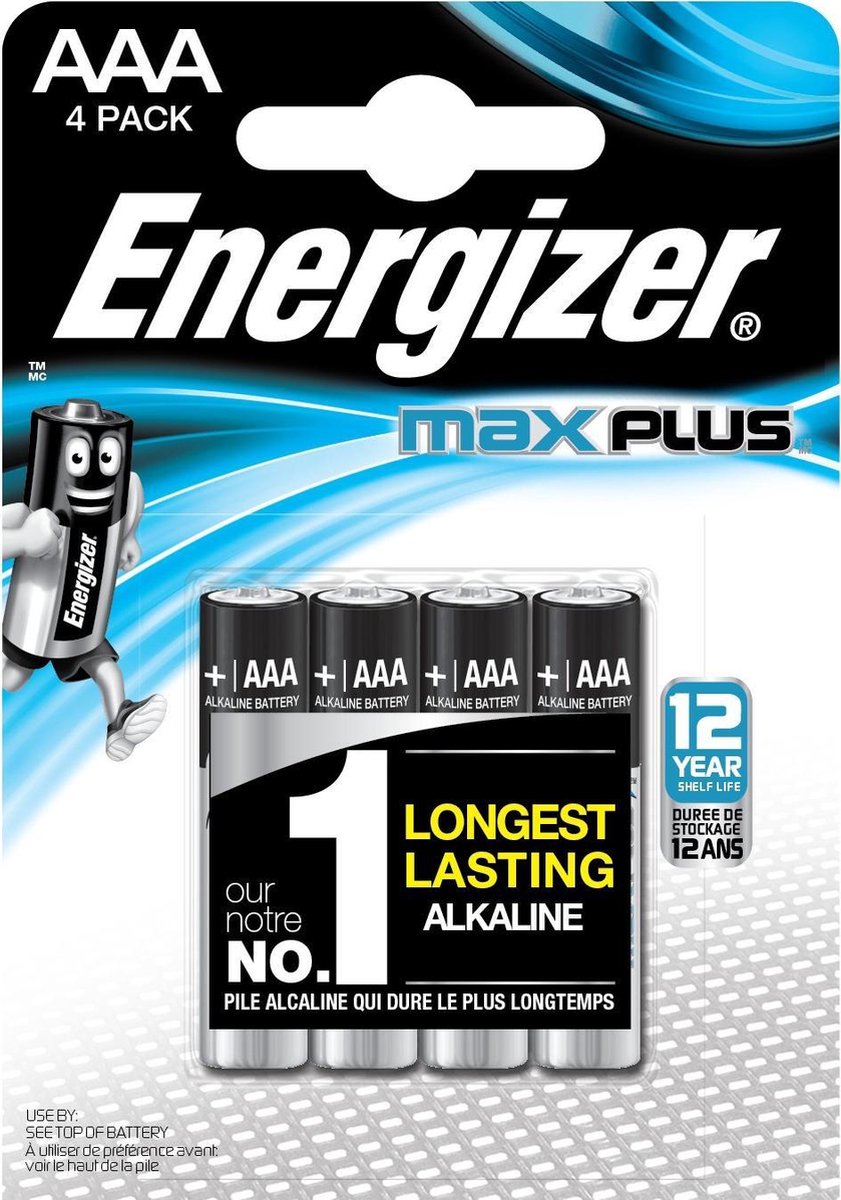 Energizer batterijen Max Plus AAA 4 stuks