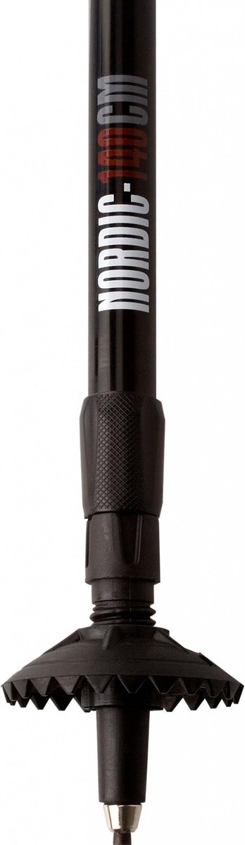 Abbey aluminium Nordic Walking stokken verstelbaar - Zwart