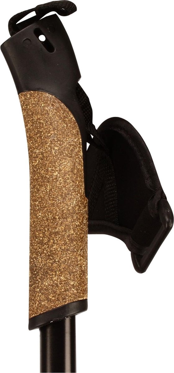 Abbey aluminium Nordic Walking stokken verstelbaar - Zwart