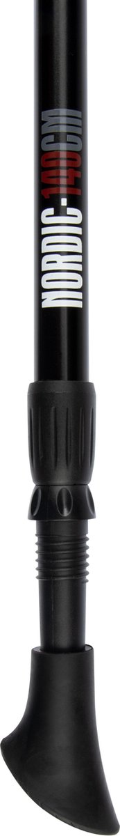 Abbey aluminium Nordic Walking stokken verstelbaar - Zwart