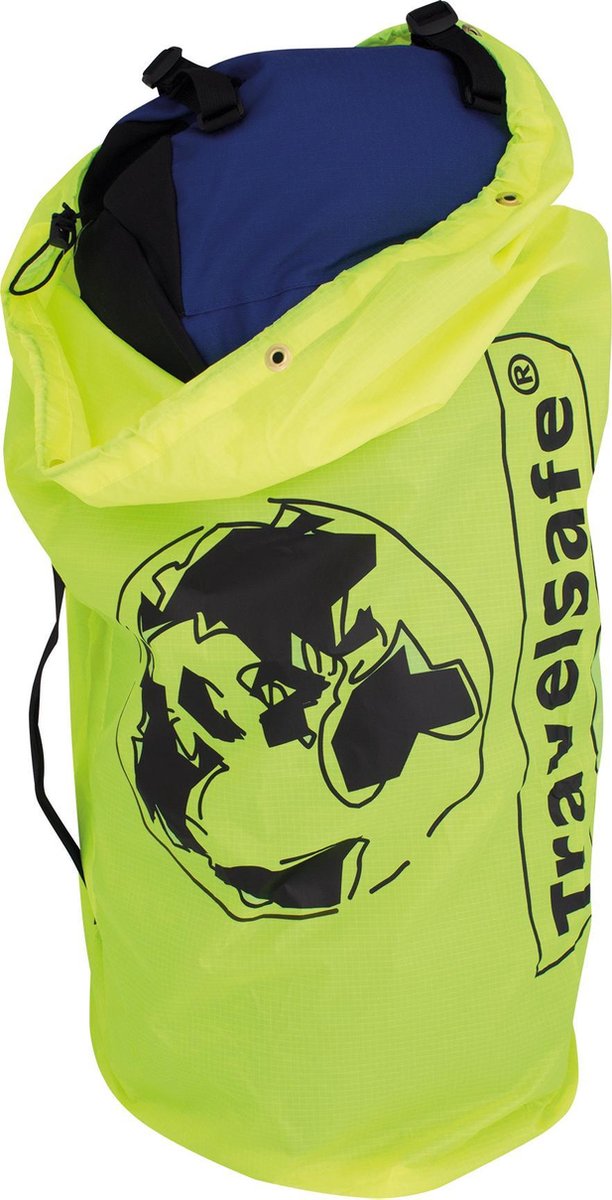 Travelsafe transporthoes backpack 85 liter polyester geel