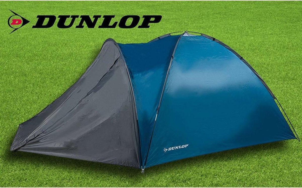Dunlop koepeltent tweepersoons 210 x 150 x 120 cm blauw