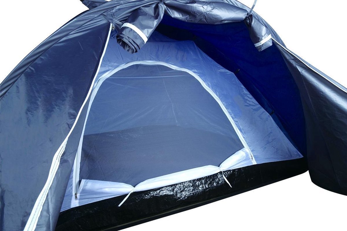 Dunlop koepeltent tweepersoons 210 x 150 x 120 cm blauw