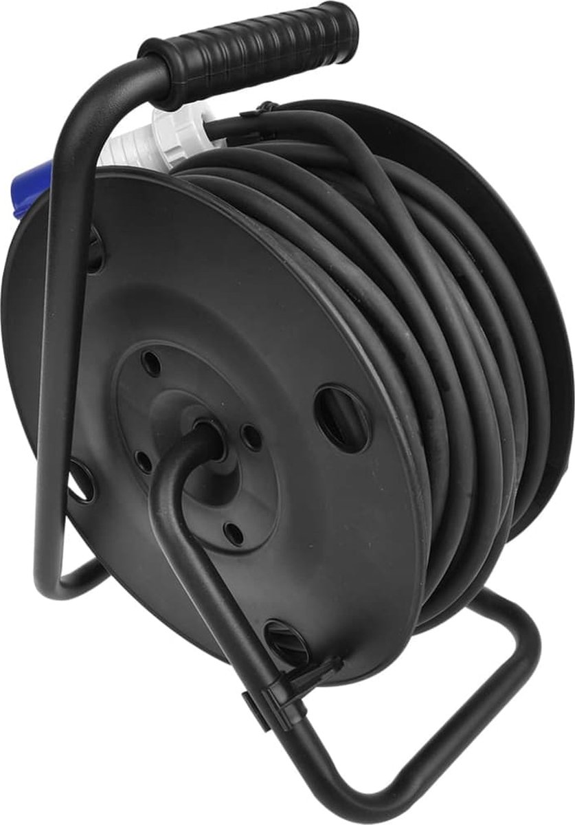 Universeel ProPlus kabelhaspel CEE 3G 1,5mm neopreen 25 meter - Zwart