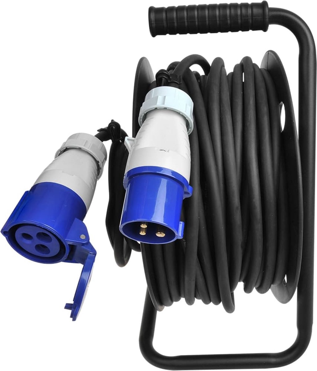 Universeel ProPlus kabelhaspel CEE 3G 1,5mm neopreen 25 meter - Zwart