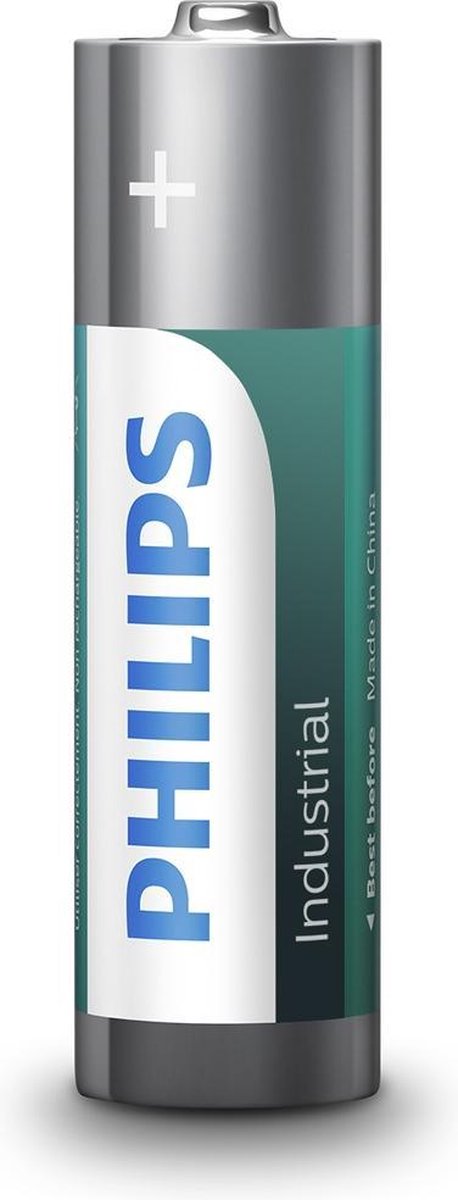 Philips batterijen AA Industrial zilver/groen 10 stuks