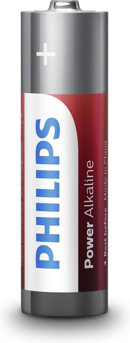Philips batterijen AA Power Alkaline zilver/rood 4 stuks