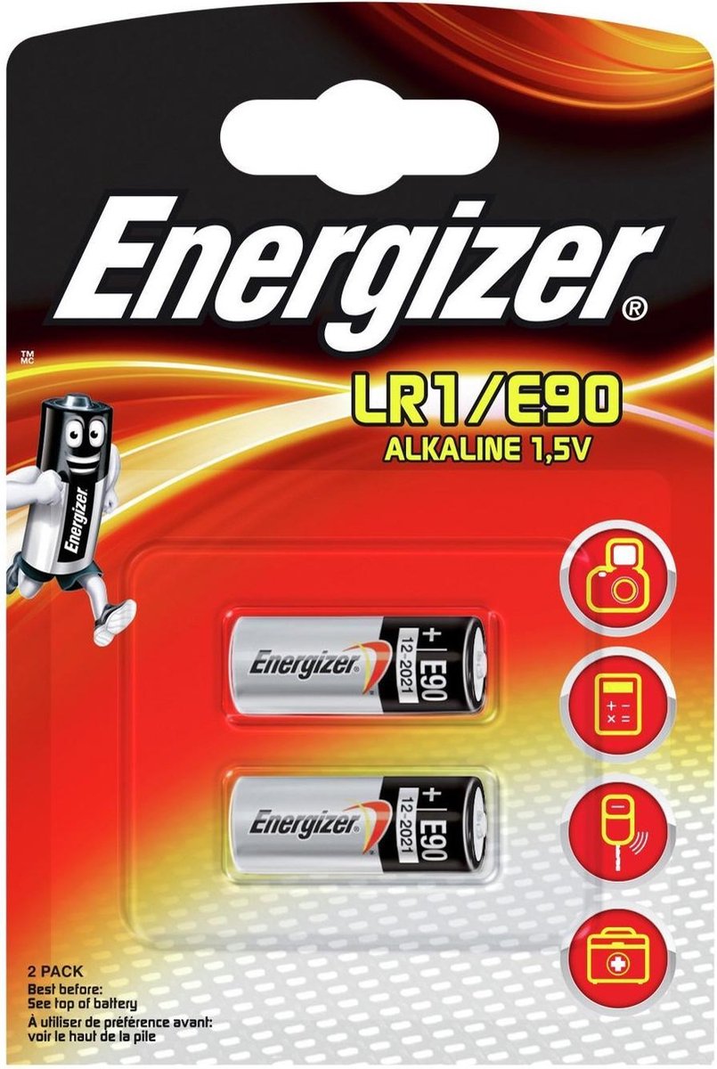 Energizer batterijen LR1/E90 Alkaline 1,5V 2 stuks