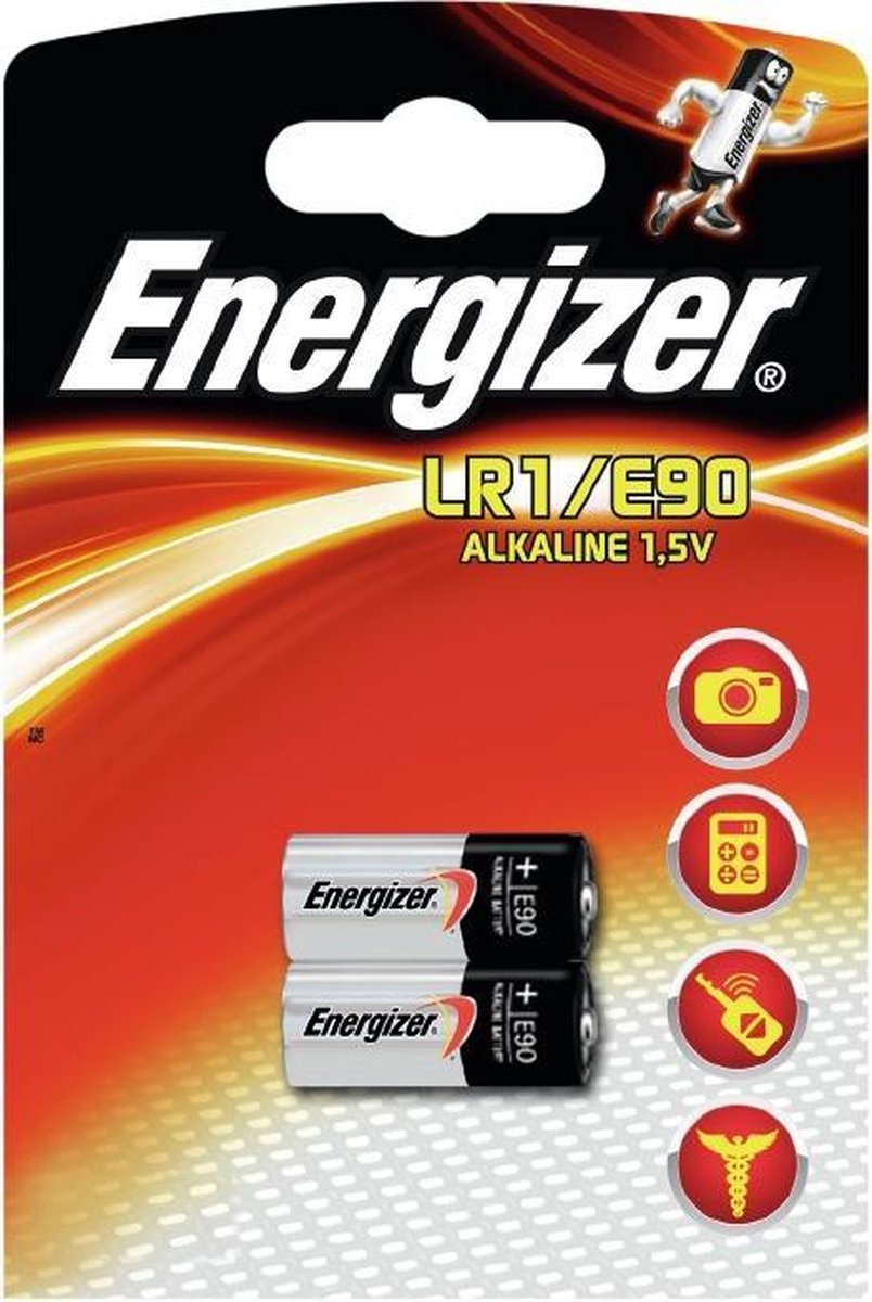 Energizer batterijen LR1/E90 Alkaline 1,5V 2 stuks