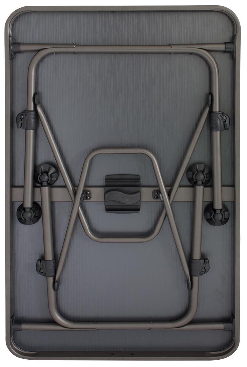 Eurotrail kampeertafel Versailles 115 x 70 x 78 cm aluminium donkergrijs