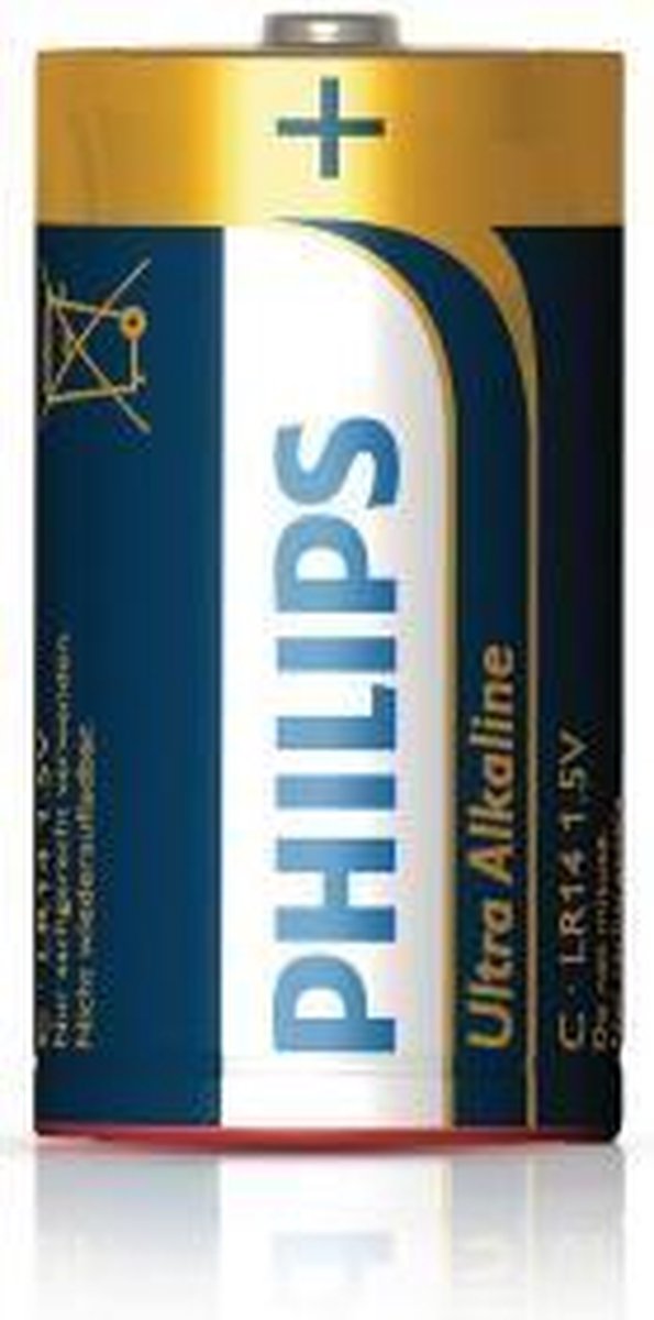 Philips batterijen C/LR14 Ultra Alkaline 2 stuks