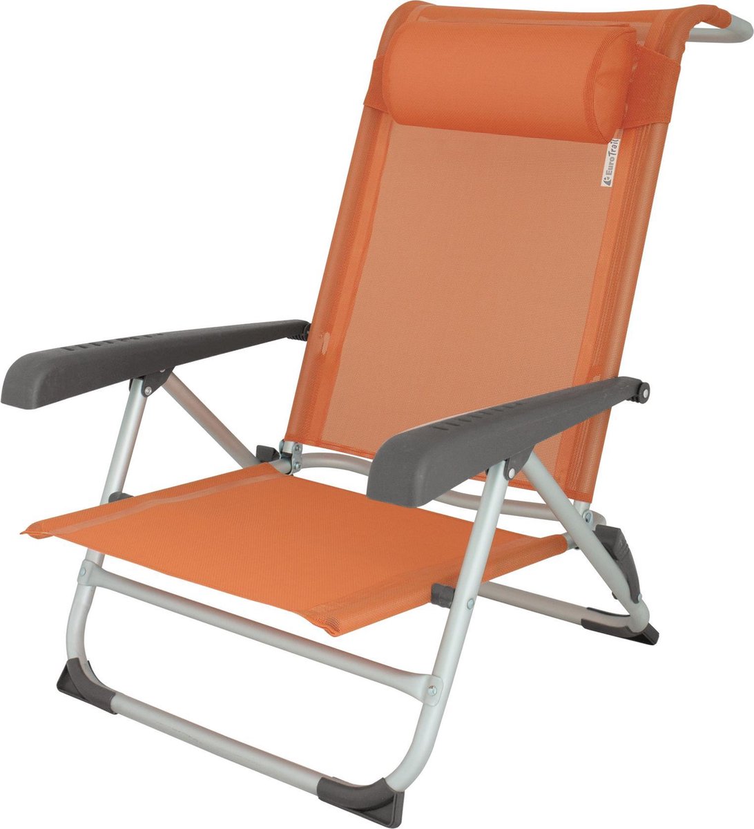 Eurotrail campingstoel Acapulco 74 x 60 cm aluminium - Oranje