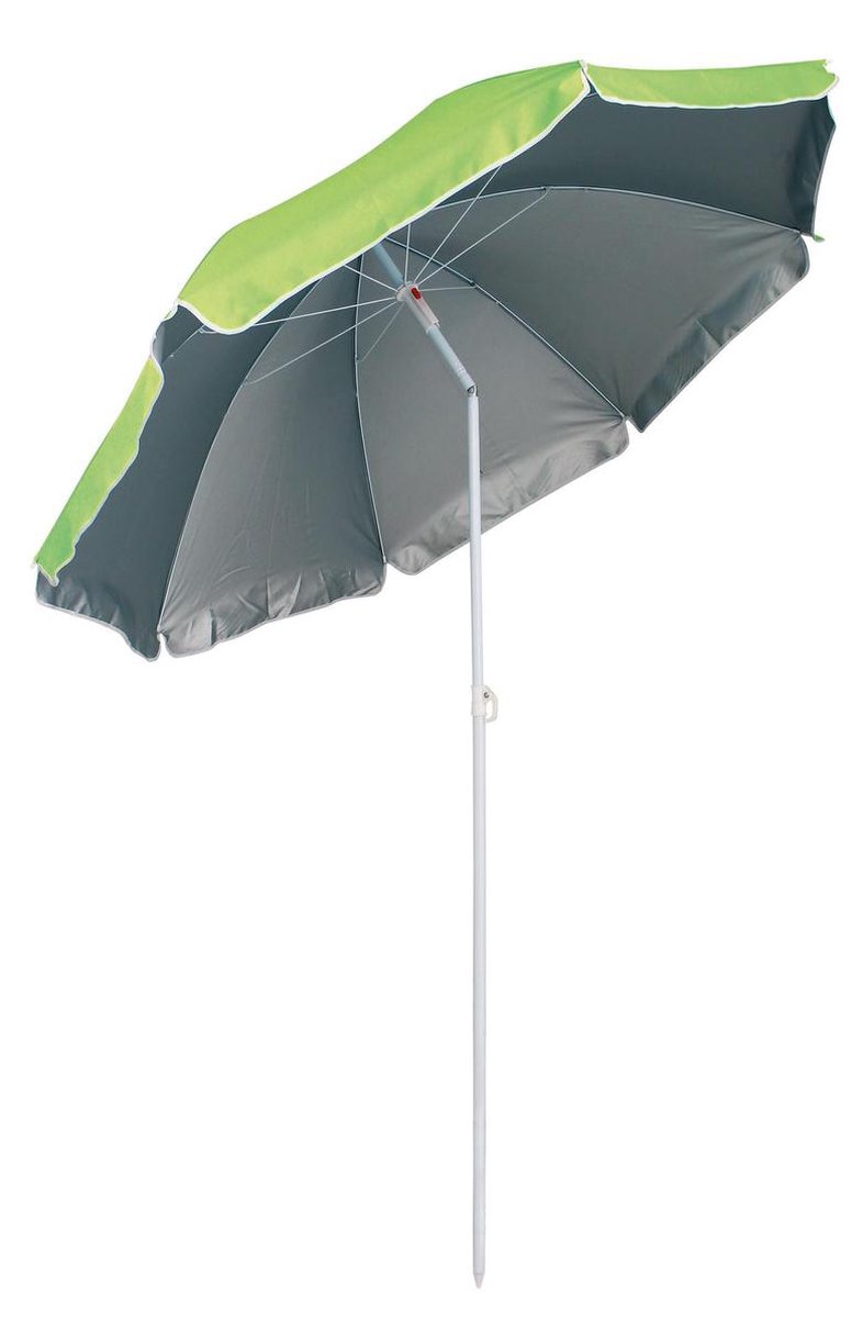 Eurotrail strand parasol 180 x 160 cm staal 2-delig - Groen