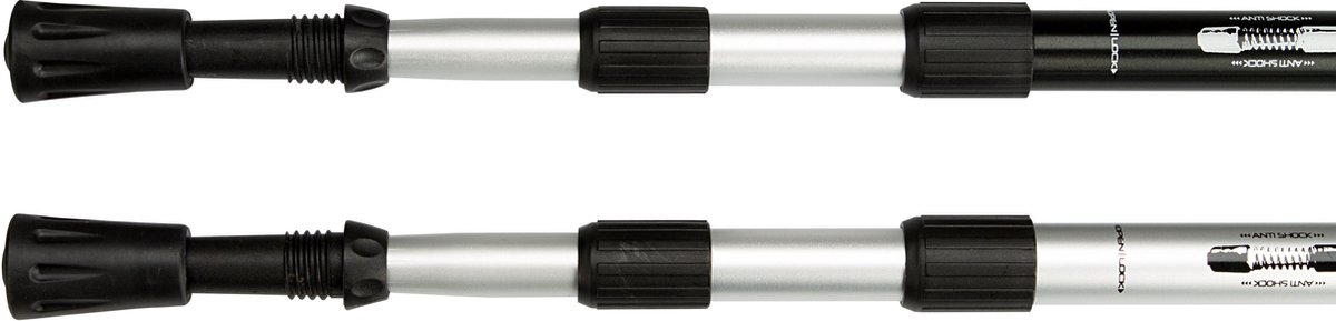 Abbey WANDELSTOKKEN VERSTELBAAR 63-135 CM ZILVER 2 STUKS - Blauw