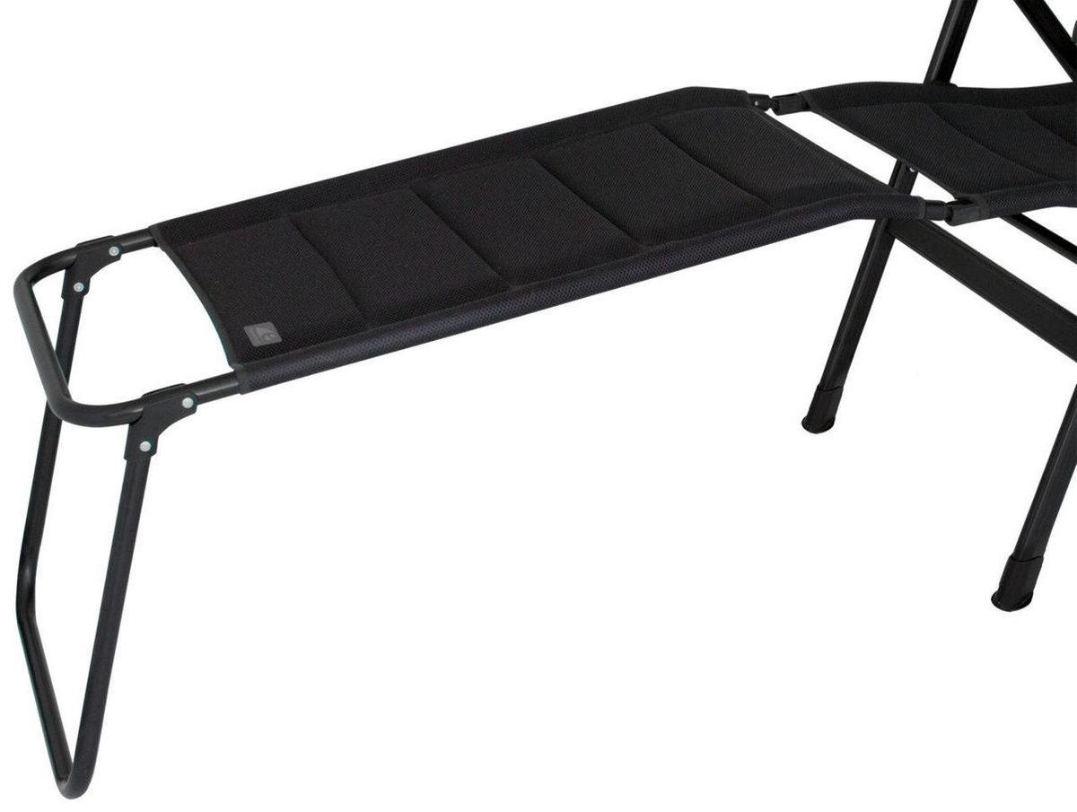 Eurotrail campingstoel Chateau 123 x 48 cm aluminium - Zwart