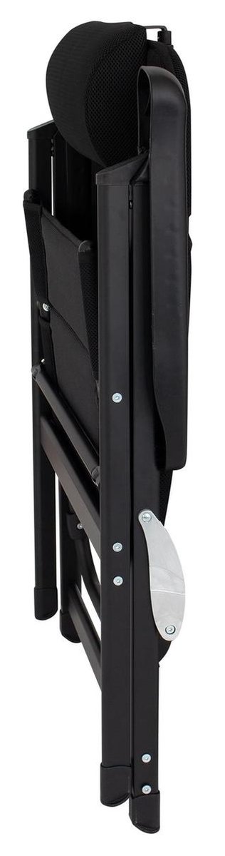 Eurotrail campingstoel Chateau 123 x 48 cm aluminium - Zwart