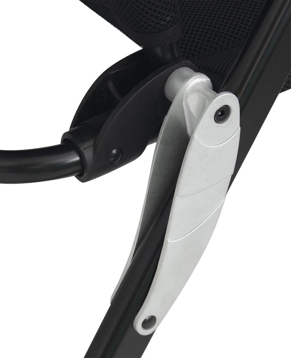 Eurotrail campingstoel Chateau 123 x 48 cm aluminium - Zwart