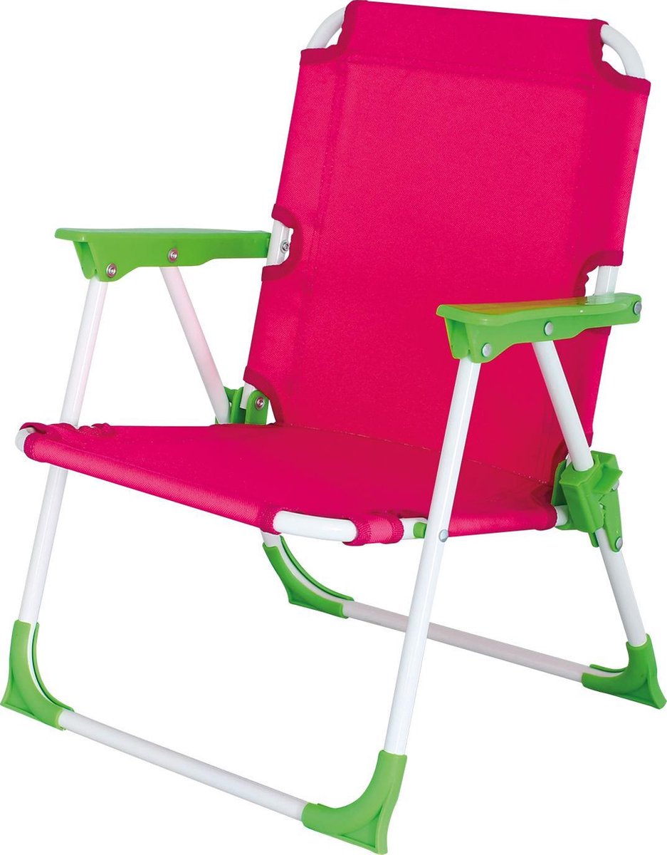 Eurotrail campingstoel Nicky junior 46 cm polyester/staal - Roze