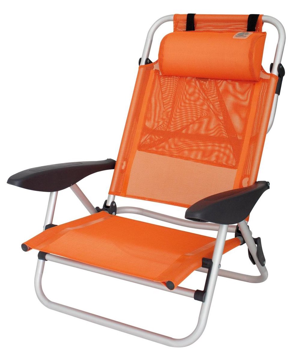 Eurotrail campingstoel Mallorca 74 x 60 cm aluminium - Oranje