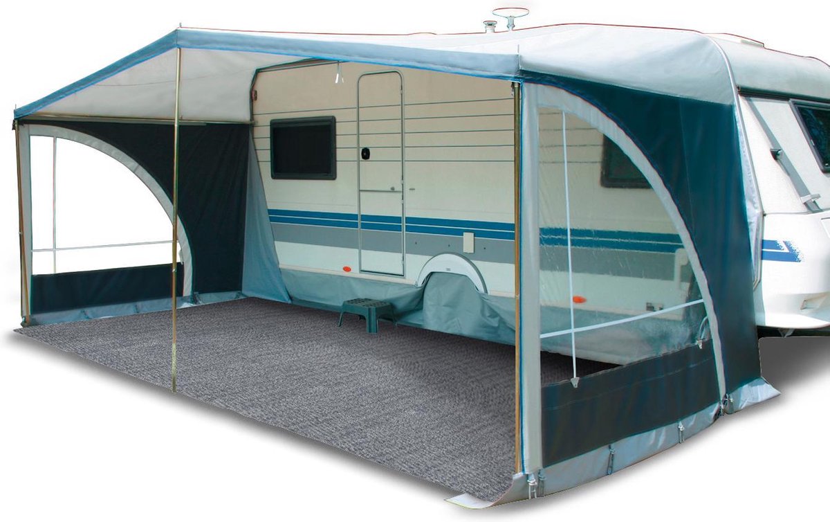 Eurotrail grondzeil Multi 2,25 kg polyester 300 x 300 cm blauw/grijs