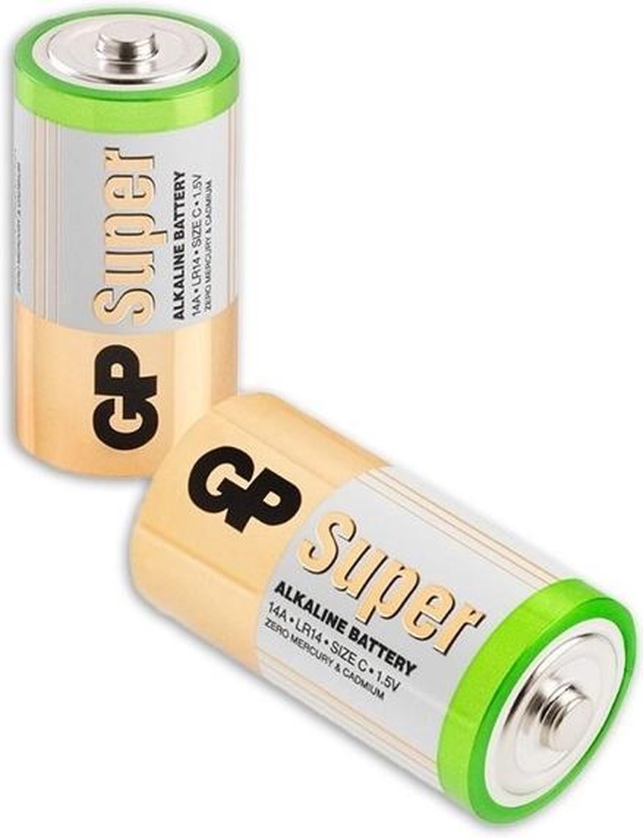GP Super Alkaline batterijen type C - 2 stuks